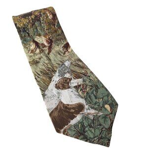 Pheasant Bird Hunting Dogs Hunter Novelty Necktie